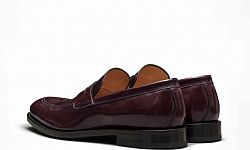 Burgundy Penny Loafer Maßschuhe