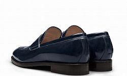 Blaue Penny Loafer nach Maß