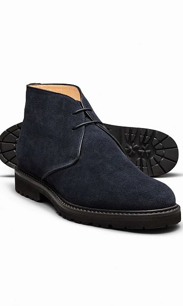 Dunkel Blauer Chukka Boots