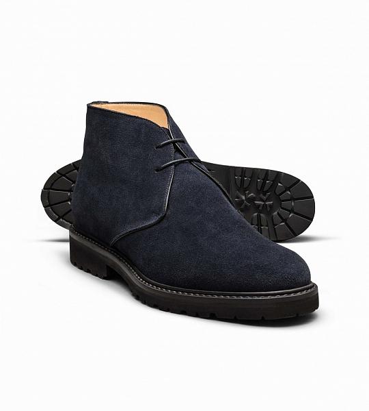 Dunkel Blauer Chukka Boots