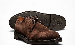 Velour Maßschuh braun