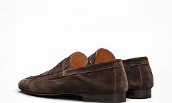Penny loafer velour braun