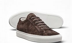 Sneakers light suede dark brown