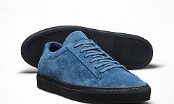 Sneakers light suede medium blue