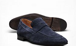 Penny loafer Maßschuhe velour