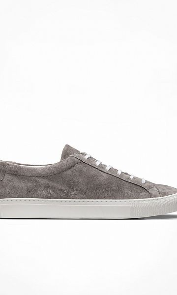 Medium grey light suede sneakers