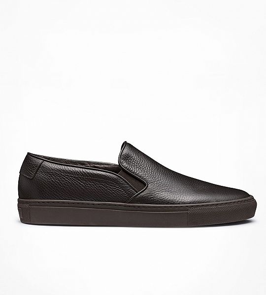 Dark Brown grain calf sneakers
